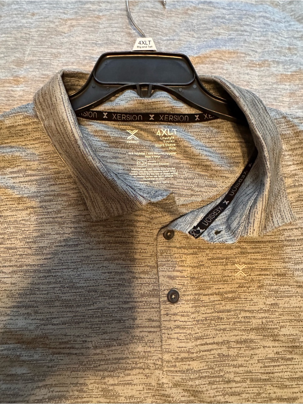 Xersion Men's Heather Taupe Polo - Gray/Brown Blend
